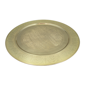 Meilleur prix de vente Assiette ronde en aluminium pour la décoration et le service Plat de taille standard de couleur gris antique fait à la main - Product Image 2