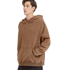 Sudadera con capucha de lavado ácido personalizada a granel para hombres, ropa de calle de gran tamaño, sudaderas con capucha Vintage, fabricante de ropa al por mayor de fábrica - Product Image 3