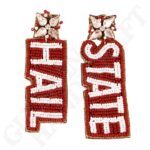 LSU Geaux Tigers Pendientes con cuentas a mano en púrpura y oro Louisiana State University Game Day Fan Jewelry Geaux Tigers y único - Product Image 6