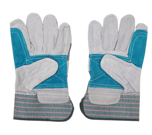 Gants de travail à double paume renforcés résistants à la chaleur Gants de sécurité en cuir fendu de qualité supérieure Gants de travail de protection des mains - Product Image 2