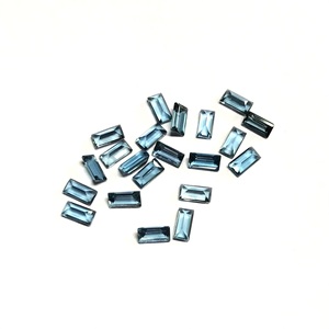 AAA 2x4mm Baguette Topaze Bleue Naturelle Pierres Précieuses En Vrac À Facettes Prix De Gros AAA Londres Topaze Bleue Pierre pour La Fabrication De Bijoux - Product Image 5