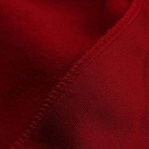 Cierre de botón de manga de cuero negro de lana de Color rojo con bolsillo chaquetas universitarias de béisbol chaquetas universitarias de calle principal para hombres OEM - Product Image 4