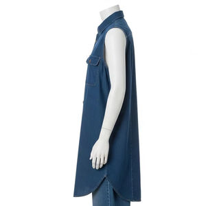 Robe décontractée sans manches en tissu peigné uni, tissu peigné doux, léger, confortable, vêtements d'été, usage quotidien, robe décontractée, mode, femme - Product Image 3
