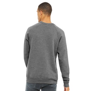 100% lona de algodón 3901 Unisex New Crew Jumper venta al por mayor esponja polar pulóver gris Heather sudadera - Product Image 3