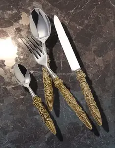 Metal <b>Flatware</b> Fork Set Stainless Steel Cutlery Set Metal Spoon Fork Kitchenware Silverware Set Hotel and Restaurant Supplies - Product Image 6