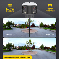 Cámara IP PoE de Red Fija CCTV ANNKE FCD800 4K 8MP para Vigilancia del Hogar con Lente Dual Panorámica de 180° FOV, Luces IR Blancas e IA