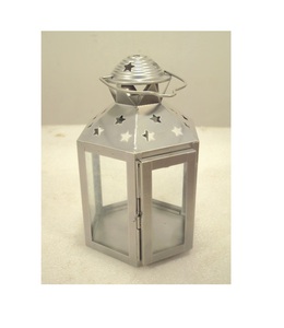 Linterna de metal verde decorativa para decoración del hogar - Product Image 6