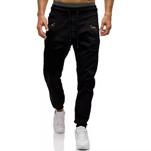 Pantalones de chándal de gimnasio para hombre personalizados hechos en Pakistán, tela Oxford recta, 100% poliéster, ropa de calle informal con cordón - Product Image 5