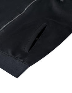 Black Plain Bomber <b>Jacket</b> - Product Image 6