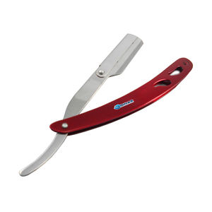 Rasoir manuel à bord droit en acier inoxydable de haute qualité avec manche en bois outil de rasage de barbier pour hommes pour la coupe de cheveux - Product Image 1