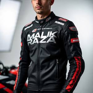 Veste de moto en cuir de vachette de marque privée | Options prêtes à expédier (RTS) | Factory Direct - Product Image 4