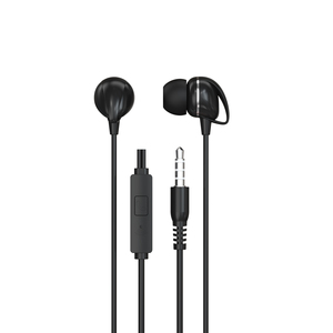 Prise auriculaire noire EP-265 avec interface microphone 3.5mm - Product Image 1