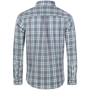 เสื้อเชิ้ตแขนยาวทรงปกติของผู้ชายทรงพอดีตัว100% โลโก้ออกแบบได้ตามต้องการสไตล์ไม่ยับย่นตรง - Product Image 2