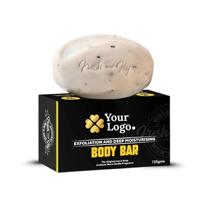 Produits de soin pour hommes, barre exfoliante pour le corps 125g avec action exfoliante, étiquette personnalisée, soins de la peau en gros - Product Image 1