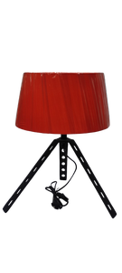 Hot Sale <b>Small</b> Metal Tripod Desk <b>Lamp</b> with Cotton <b>Shade</b> Black Texture LED Warm White Light for Home Decor - Product Image 6