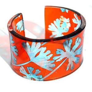 MOTIFS Bijoux Résine Acrylique Bracelet Bracelet Exagéré Éblouissant Multicolore Large Irrégulier Carré Acrylique Bracelets Pour - Product Image 1