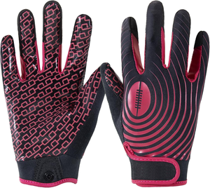 ถุงมือรับบอลอเมริกันฟุตบอล Pro Grip คุณภาพสูง ฝ่ามือเหนียวแน่น สีและโลโก้ปรับแต่งได้ น้ำหนักเบา - Product Image 1