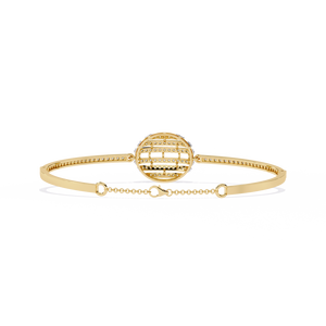 18K <b>Gold</b> Bracelet Adorned with Fabulous Lab Grown Diamonds - Product Image 6