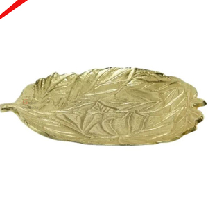Nouvelle conception de plateau de service en aluminium, finition dorée - Product Image 2