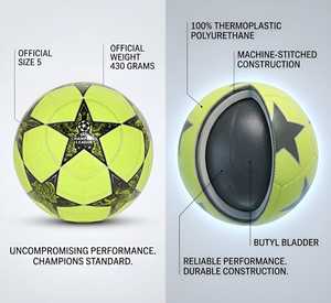 Ballon de football d'entraînement professionnel GS de haute qualité - Matériel en cuir PU - Cousu à la machine - Logo personnalisé - Product Image 4