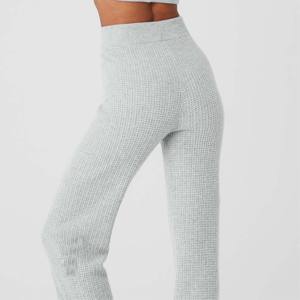 Pantalones de salón de punto de cintura alta personalizados para Mujer | Pantalones de salón elásticos cómodos y transpirables con cintura elástica - Product Image 6