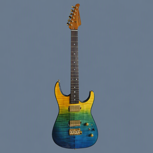 Guitarra Eléctrica OEM con Mástil de Arce Tostado, Diapasón de Palisandro, Tapa de Arce Flameado, Acabado Pulido H300S-TBS en Cuerpo de Okuman - Product Image 1