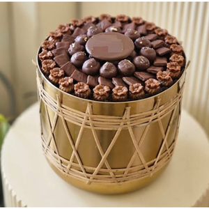 Cuenco de Chocolate de Metal de calidad superior para el hogar Decoración de mesa tazón de servidor de Chocolate de forma redonda dulce para uso en fiestas de cumpleaños - Product Image 2