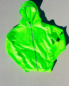 Ensemble de survêtement unisexe délavé à l'acide avec sweat-shirts à capuche zippés et logo personnalisé, ensemble de jogging pour homme avec technique d'impression - Product Image 5