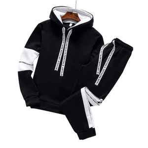 Ensemble de survêtement pour hommes en coton respirant à 100 %, vêtements de sport d'hiver, logo personnalisé OEM ODM Pakistan - Product Image 2