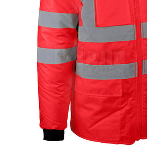 Chaqueta de Seguridad de Alta Visibilidad, Reflectante y Fluorescente para Construcción, Trabajo al Aire Libre - Product Image 6