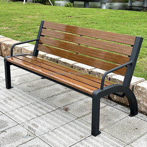 OEM Cheap Assembled Zinc Alloy Street <strong>Bench</strong> Patio <strong>Benches</strong> <strong>Metal</strong> with Backrest and Armrest - Product Image 4