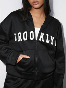 Chándal estampado personalizado para hombre y mujer, Sudadera con capucha y pantalones, ropa deportiva de dos piezas, chándal de moda, venta al por mayor, OEM - Product Image 4