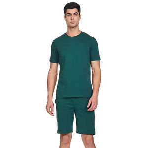 Ensembles en coton respirant High Street grande taille pour hommes du Pakistan ensembles courts pour hommes survêtement à manches courtes décontracté OEM - Product Image 2
