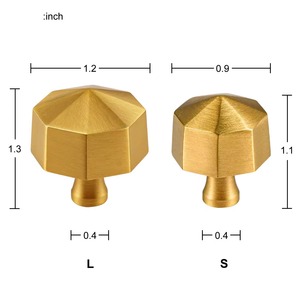 Elegante pomo de puerta dorado con acabado liso, perfecto para puerta principal, dormitorio, armario, decoración interior, herrajes elegantes para el hogar y la oficina - Product Image 2