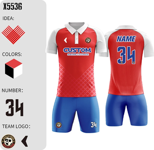 Maillot de football à col polo personnalisé en gros, motifs imprimés numériques, uniforme de football, séchage rapide, vêtements de sport de haute qualité, entraînement X553 - Product Image 6