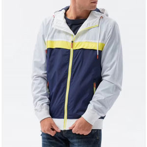 Cortavientos personalizado de los hombres de talla grande de nylon chaqueta cortavientos estilo ligero transpirable impermeable mangas regulares 2026 - Product Image 1