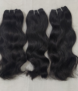 Extensiones de cabello humano virgen sin procesar Templo indio Paquetes rectos sin procesar Onda de agua Color natural Remy Suavidad Cutícula - Product Image 5