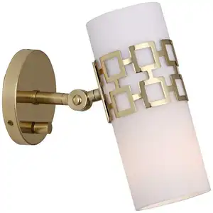 Iluminação de luxo moderna antiguidade jonathan adler, parker, latão, plug-in, suporte de parede, para quarto, cabeceira