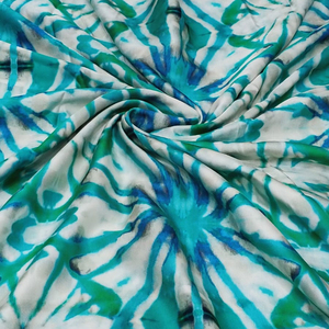 Light Blue Polyester Digital Print Fabric With African Scarf Women's Dancing Dress Wedding Curtain Cushion Stall Deals Wholesale - Product Image 1