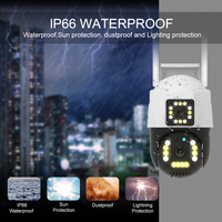 Cámara IP Inalámbrica de Doble Lente para Exteriores de 6MP 8MP, Cámara de Seguridad CCTV Tuya Wifi, Cámara de Red PTZ de Doble Lente 4K