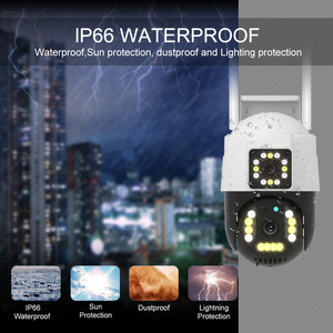 Caméra IP sans fil à double objectif extérieur 6MP 8MP CCTV Tuya Wifi Caméra à double objectif à double boule 4K Caméra réseau PTZ Sécurité - Product Image 2