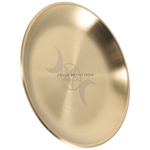 Bandeja de servicio redonda de oro elegante de Venta caliente con diseño floral intrincado y bordes decorativos perfectos para reuniones con estilo - Product Image 2