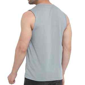 เสื้อกล้ามออกกำลังกายผ้าฝ้ายสำหรับผู้ชายมีโลโก้ - Product Image 2