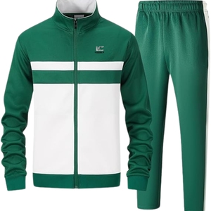 <b>Men's</b> Casual 2 Piece Tracksuit Sets Long Sleeve Full Zip <b>Jacket</b> and Sweatpants Sport Outfits Sweatsuits - Product Image 1