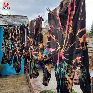 Venta al por mayor precio de fábrica profesional logotipo personalizado Tie Die Printed Men Hoodies Tie Dyed Pullover Hoodies para hombres - Product Image 3