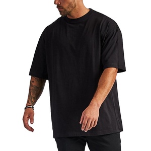 Wholesale Custom Heavyweight Oversized Tee Shirt Vintage Round <b>Neck</b> Line <b>Tshirt</b> Plain Oversized T-shirt for men - Product Image 1