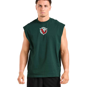 Custom Men's Gym <b>Rebound</b> Tank Top Breathable Knitted Sporty Quick Dry Eco-Friendly Digital Printing Made Cotton Workout High - Product Image 1