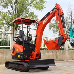 Mini excavadora CE EURO5 excavadoras hogar pequeña excavadora China 1 tonelada 2 toneladas EPA granja Bagger Crawler Kubota motor para la venta - Product Image 1