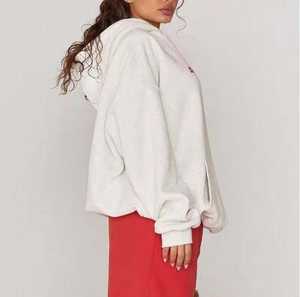 Sudadera con Capucha de Forro Polar OEM ODM de 420 g/m², Tejida para Invierno, Holgada, Personalizada, Antibolitas, Transpirable, para Mujer, con Insignia - Product Image 4