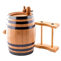 Tonneau de vin en bois de chêne de qualité supérieure tonneaux en bois naturel faits à la main pour la production de vignobles en gros du Vietnam